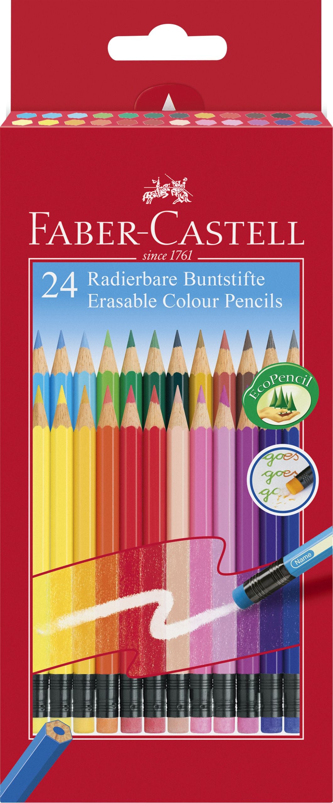 CREIOANE COLORATE 24 CULORI CU GUMA ECO FABER-CASTELL CREIOANE COLORATE 24 CULORI CU GUMA ECO FABER-CASTELL